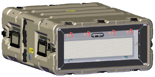 Lösen Sie die EMI Filter Assembly Captive Schrauben