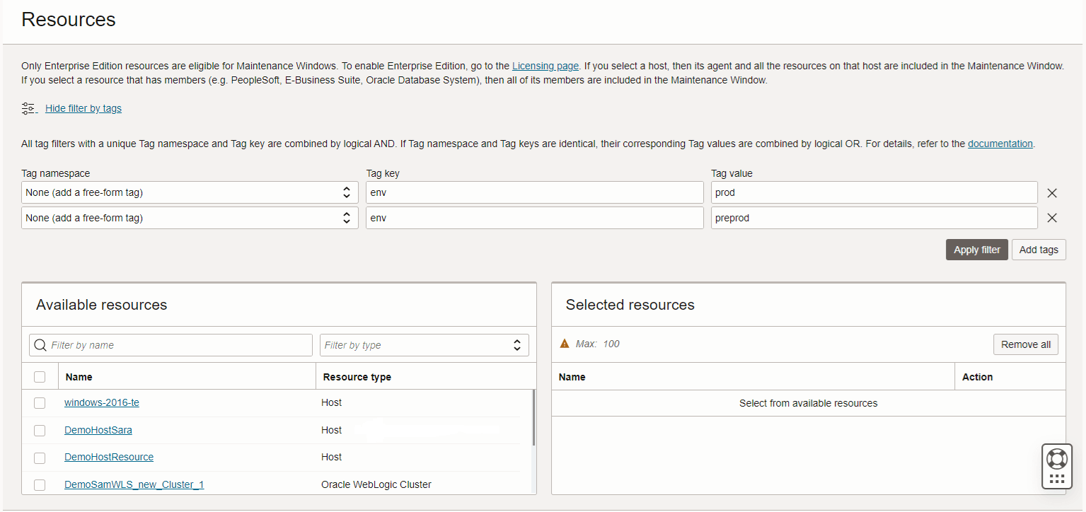 Tags-Filterungsbeispiel mit logischem ODER