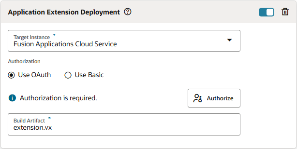 Beschreibung von oracle-deploy-build-step.png folgt