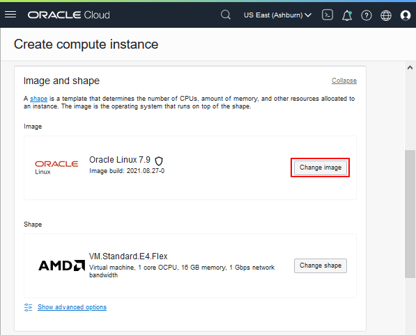 Compute-Instanz erstellen, Imagequelle ändern