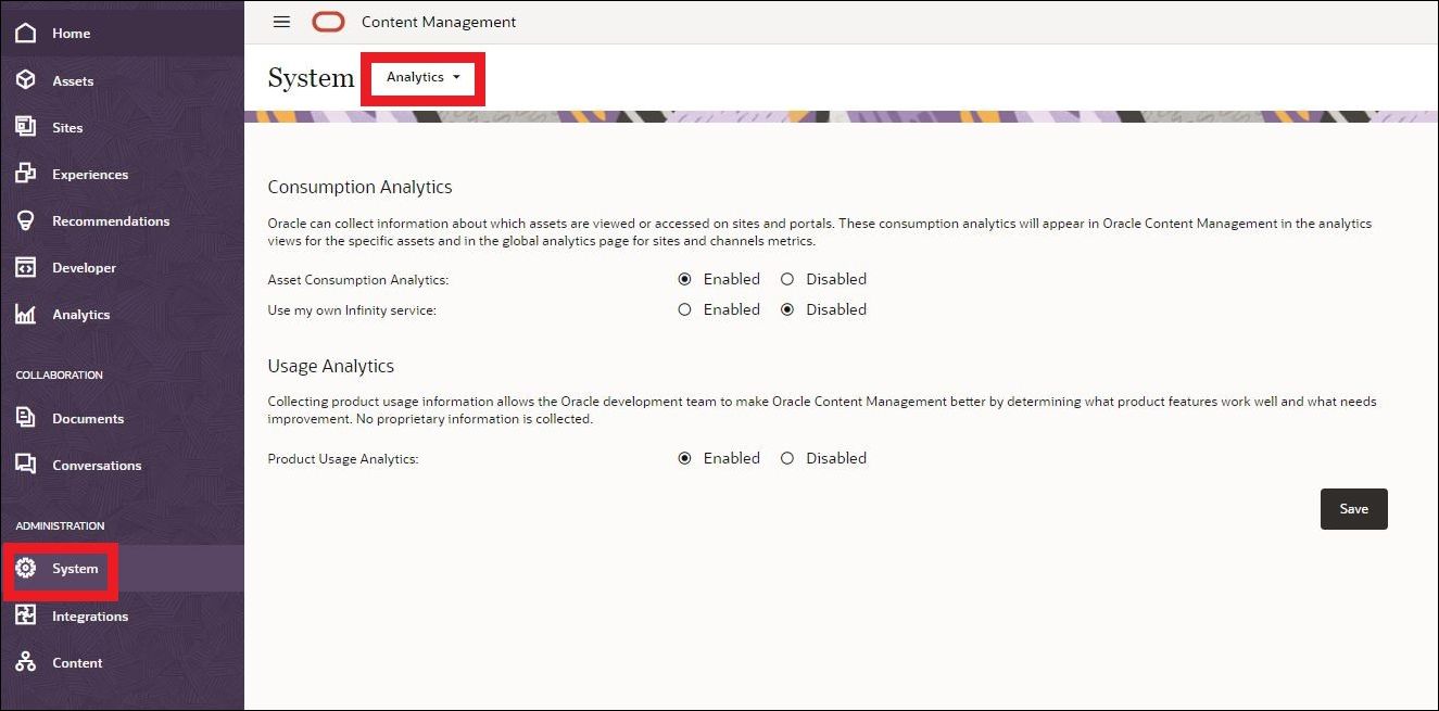 Diese Abbildung zeigt die Systemeinstellungen.