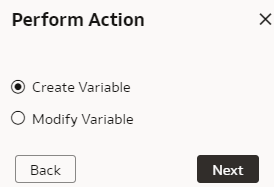 Option "Variable erstellen" Option "Variable erstellen"