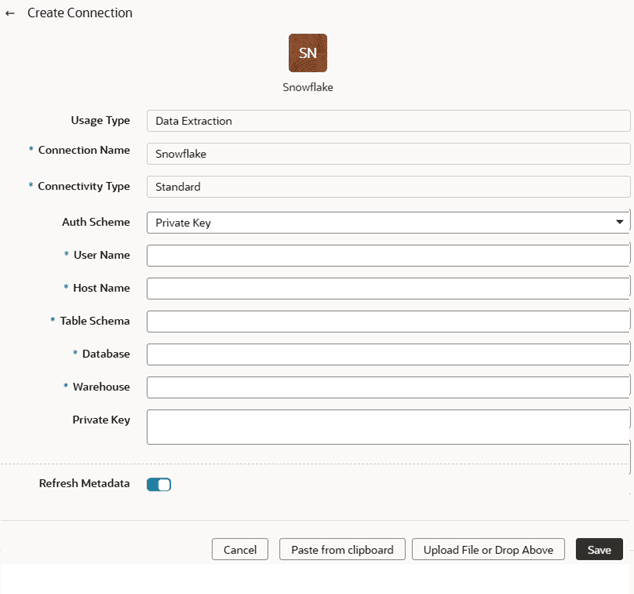 Snowflake-Verbindung mit Private Key-Authentifizierung erstellen