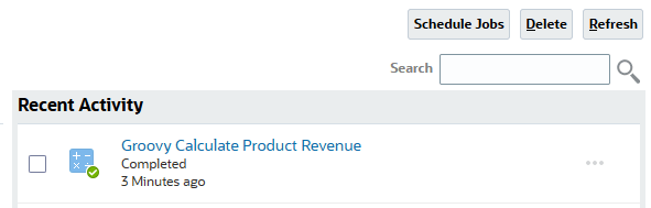 In der Jobkonsole angezeigte Jobs.