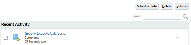 In der Jobkonsole angezeigte Jobs.