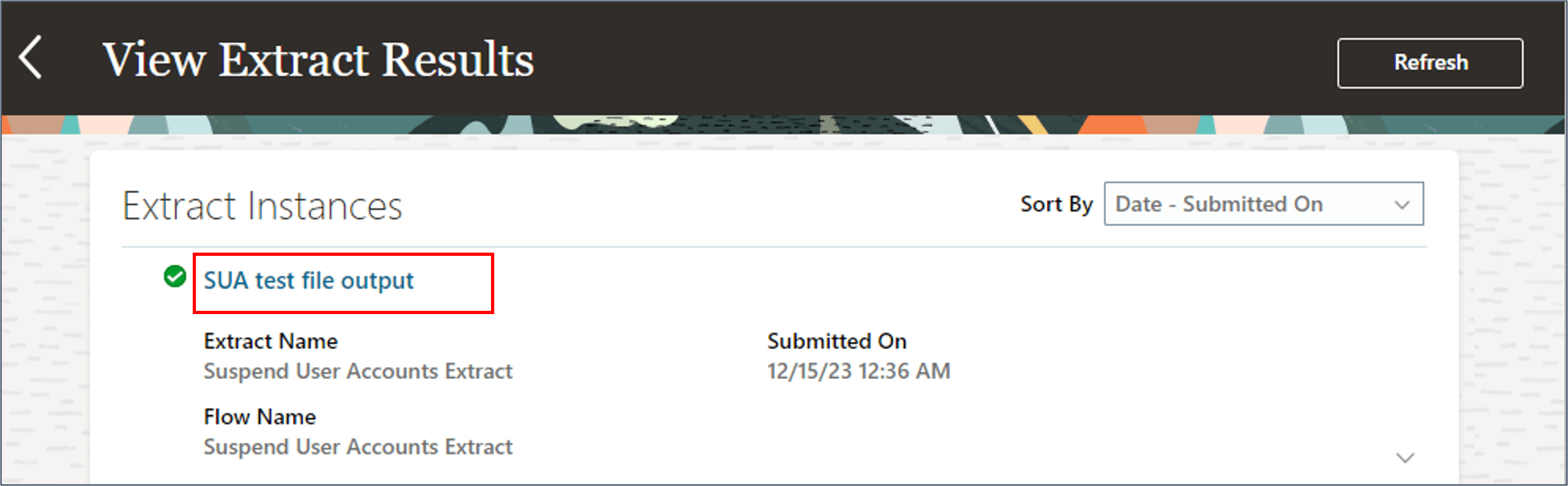 Klicken Sie auf den Namen der Ablaufinstanz.