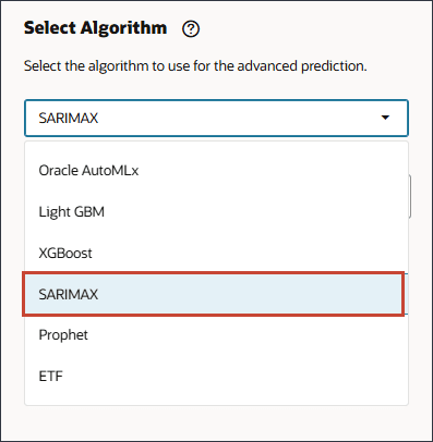 Algorithmus auswählen