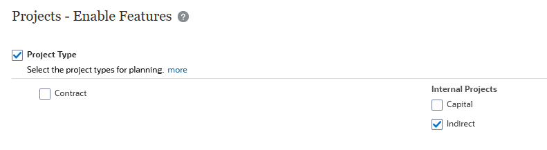 Projekttypen auswählen