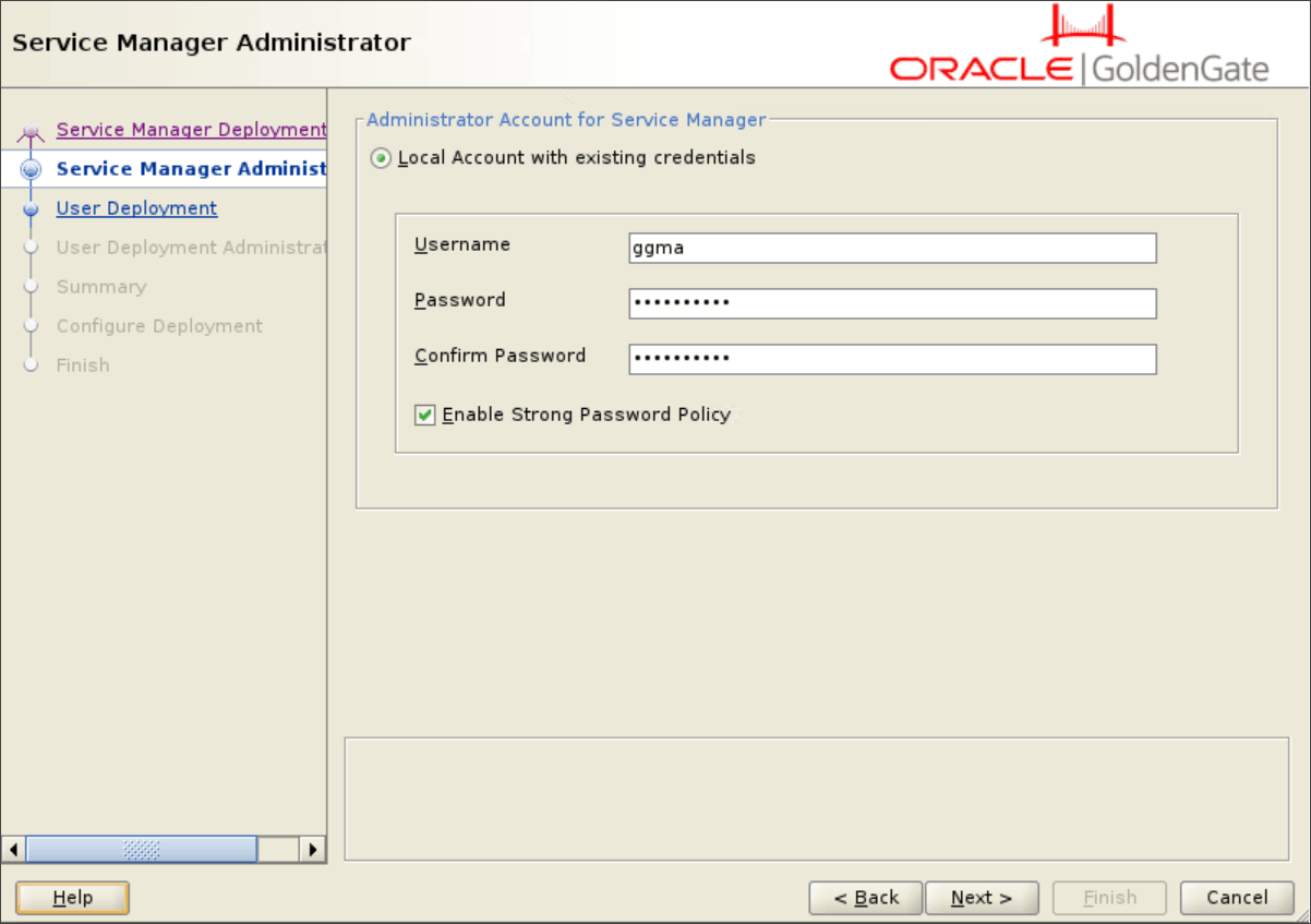 Service Manager-Administratoraccount