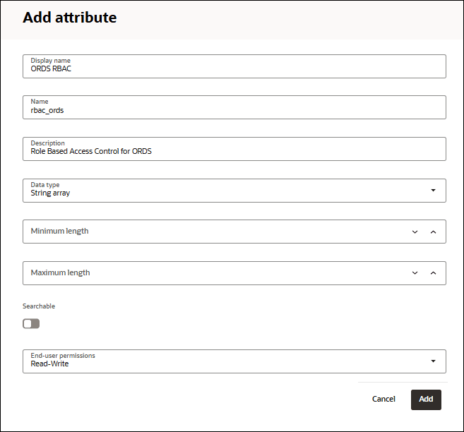Eine Beschreibung von role-based-add-attributes-dialog.png folgt Eine Beschreibung von role-based-add-attributes-dialog.png folgt