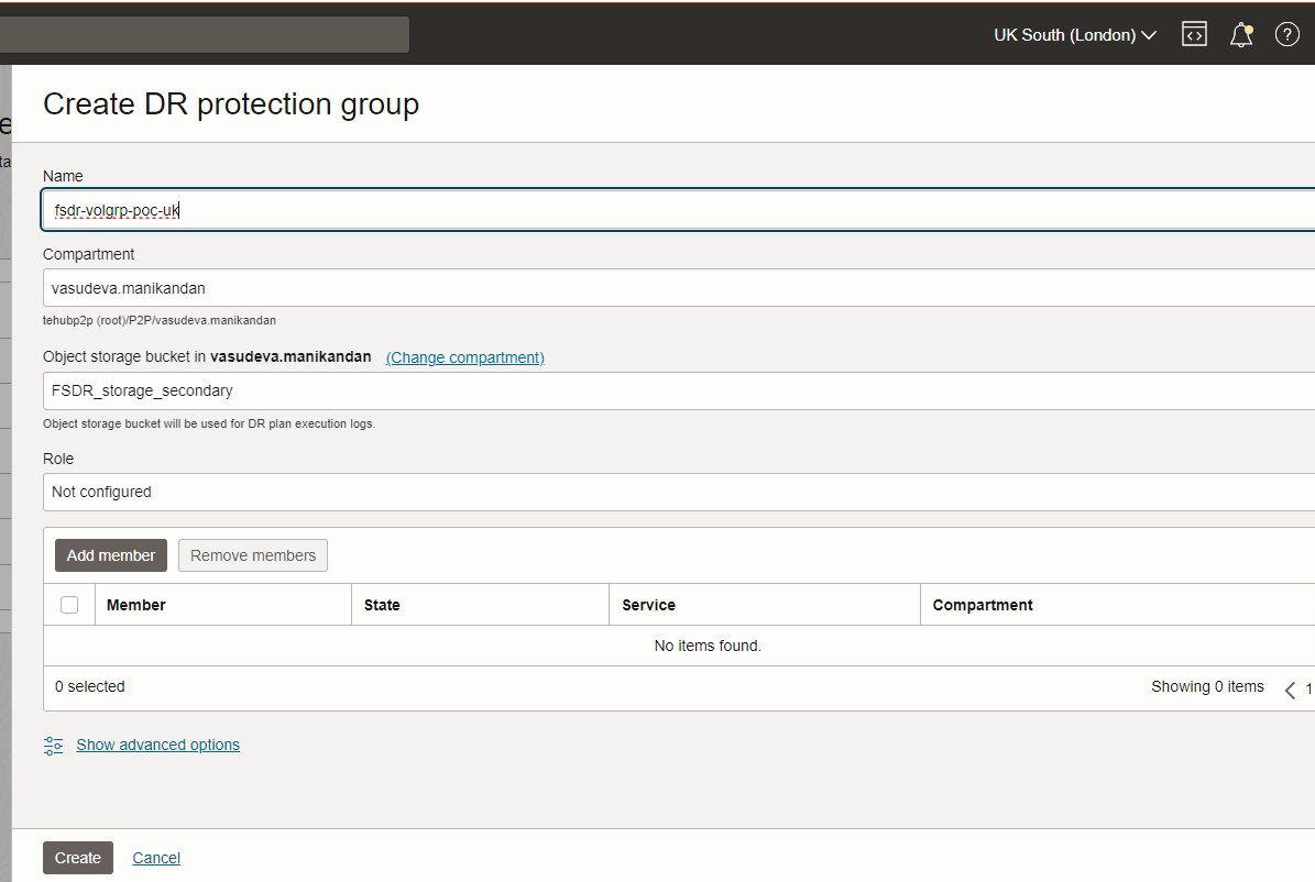 Disaster Recovery-Schutzgruppe in Phoenix erstellen