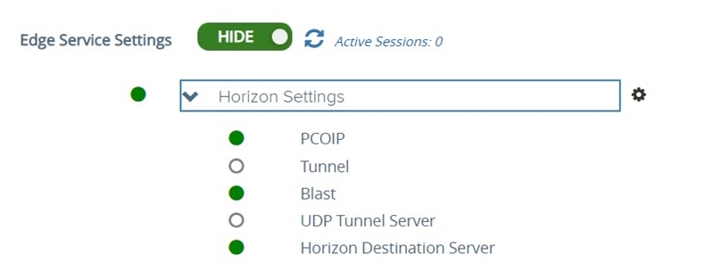 UAG-Einstellungsübersicht