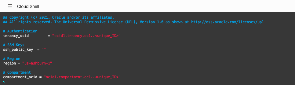 Terraform-Variablendatei bearbeiten