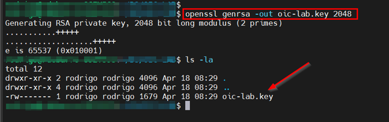 Private Key generieren
