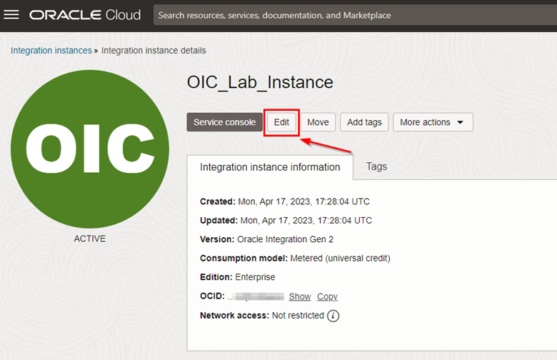 Klicken Sie auf "Edit".