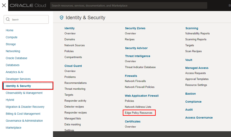 Gehe zu Edge-Policy-Ressourcen