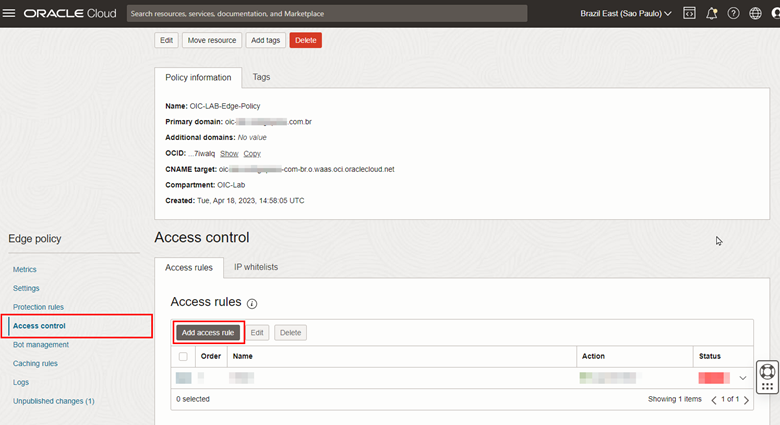 Access Control konfigurieren
