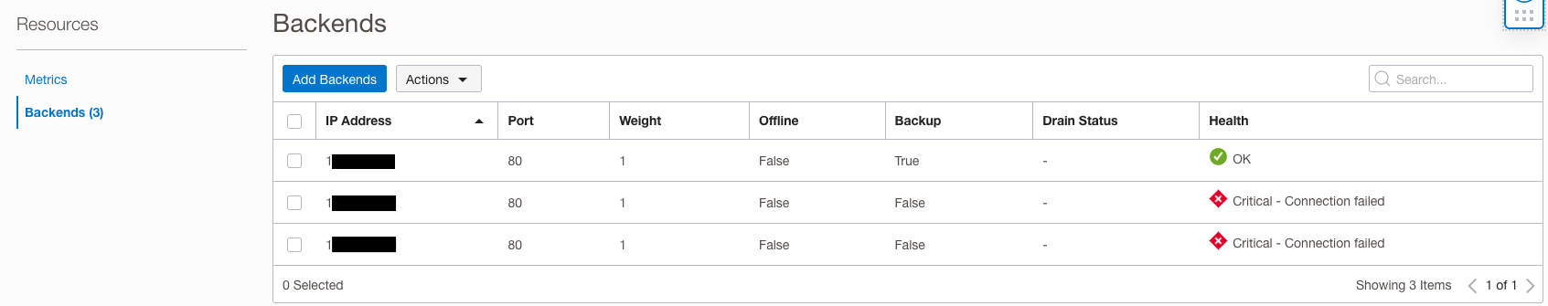 Backends offline setzen