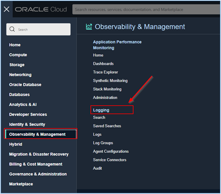Auf den Logging-Service zugreifen