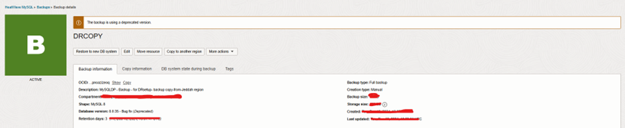Bild mit Backups in DR-Region