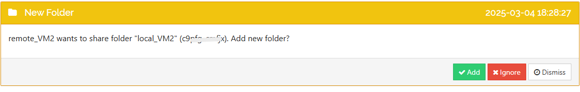 Remoteordner akzeptieren