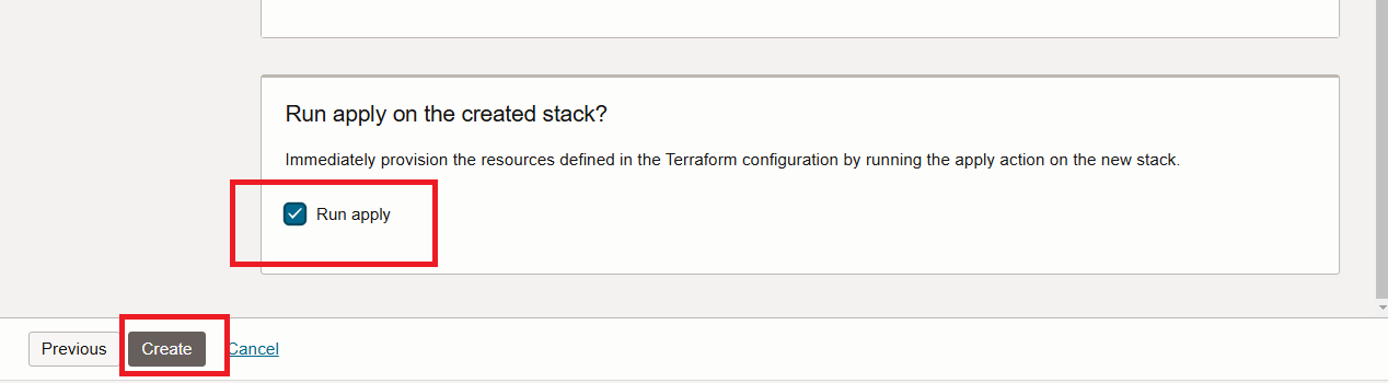 OCI ORM Apply-Stack