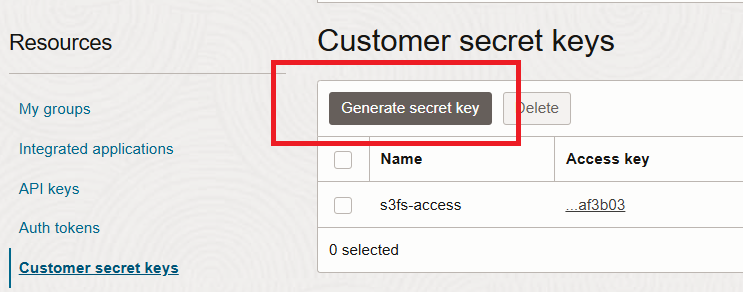 Profil - Kunden-Secret-Key