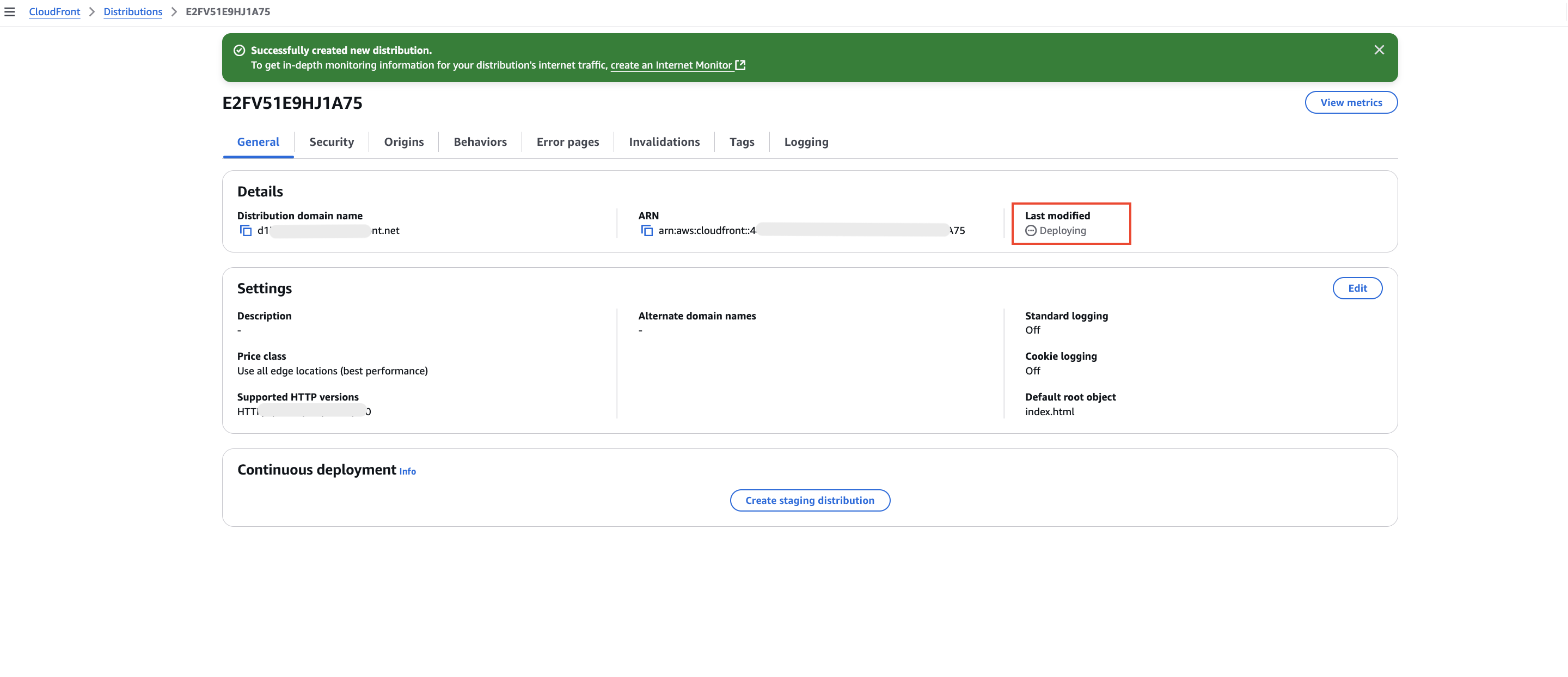 Ursprungs- und Cache-Policy
