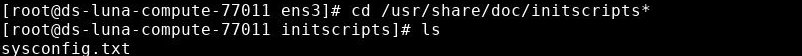 sysconfig-Ausgabe