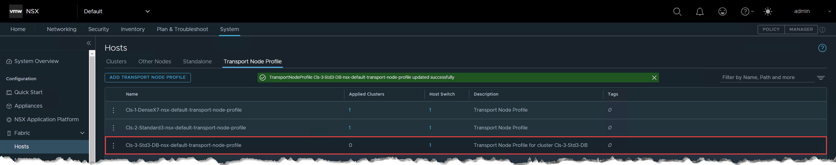 Neues Transportknotenprofil