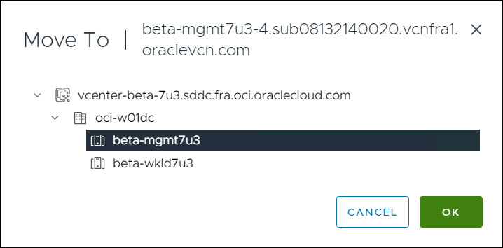 Host in Cluster verschieben