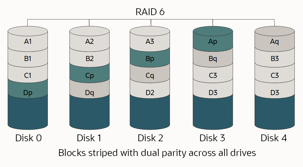 This image shows a Raid 6 array.