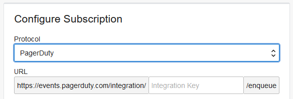 Integration Key section of PagerDuty endpoint.