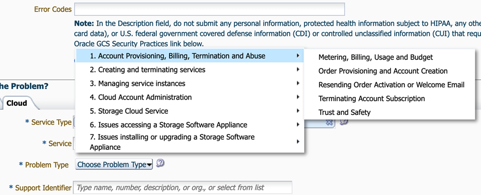 Engaging Customer Support for US Government Cloud