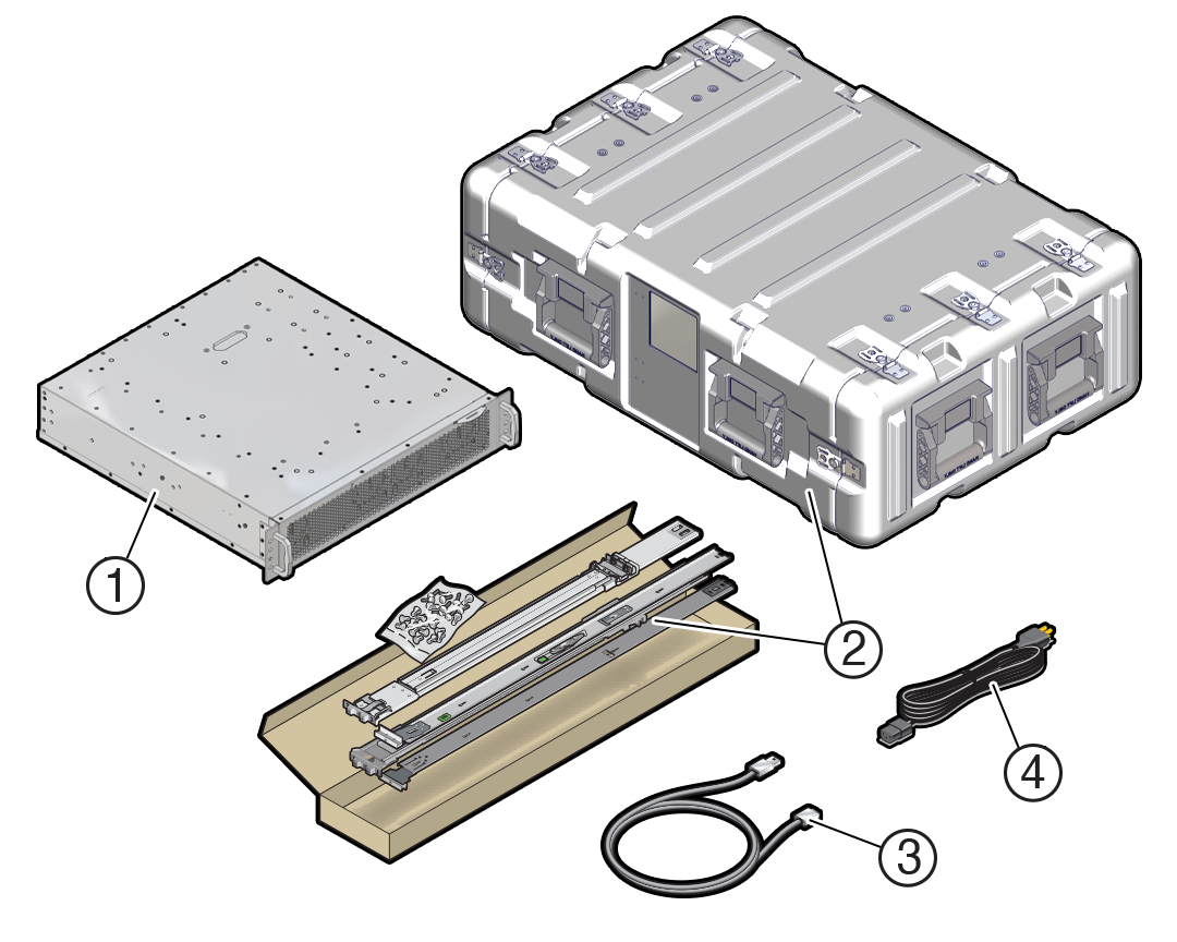 An illustration showing the contents of the shipment.