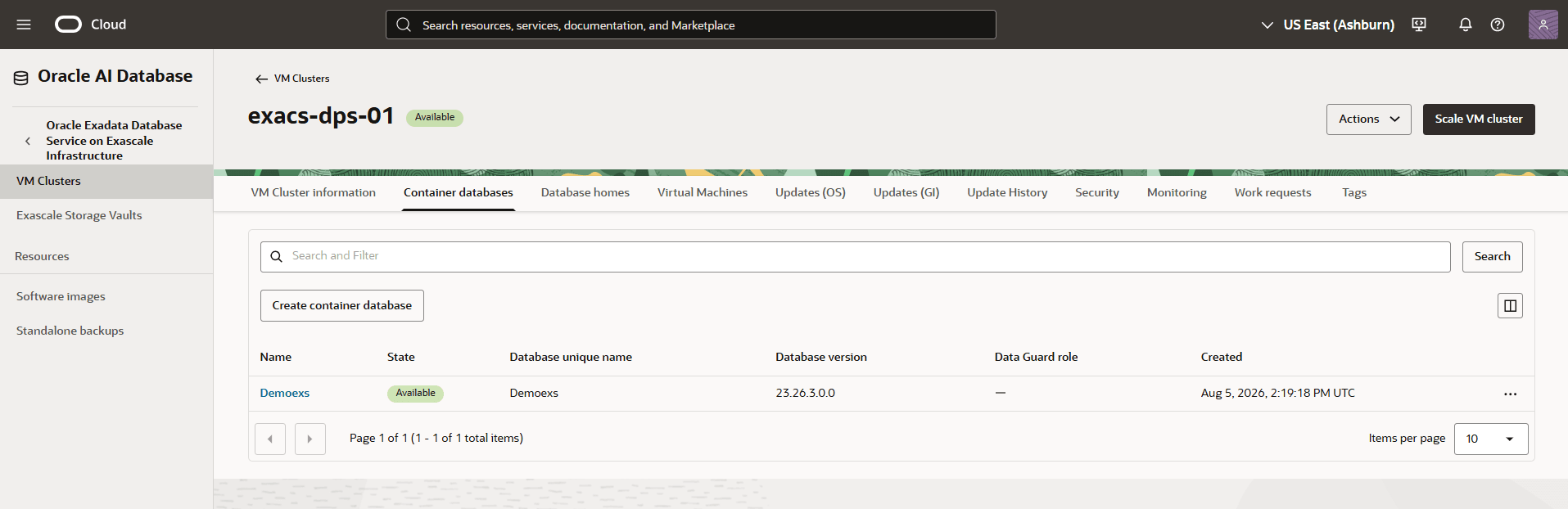 This screenshot shows how to create a Container Database. This screenshot shows how to create a Container Database.