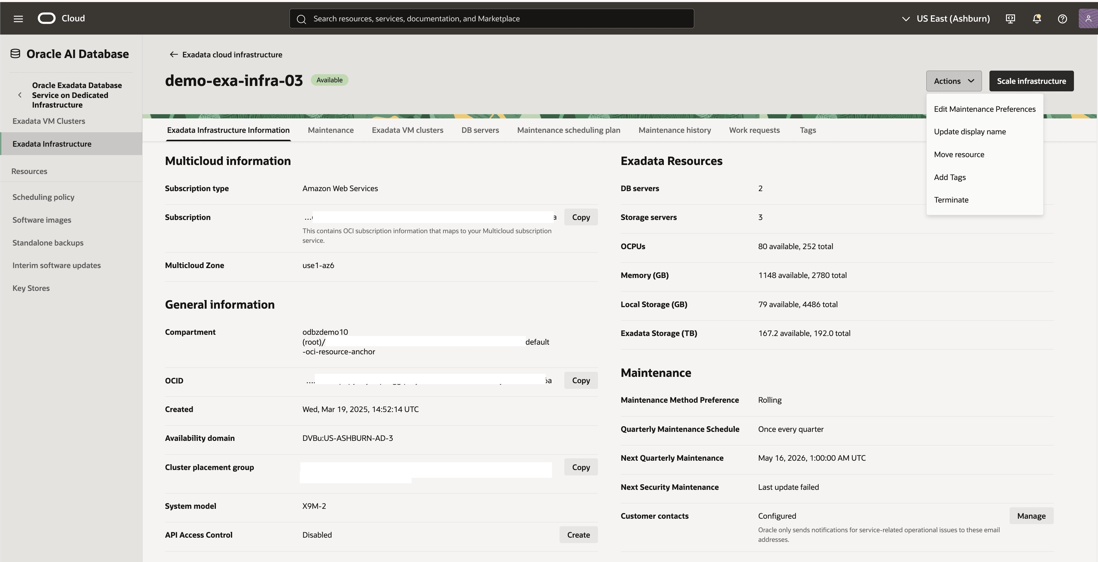 The screenshot shows how to change maintenance preferences. The screenshot shows how to change maintenance preferences.