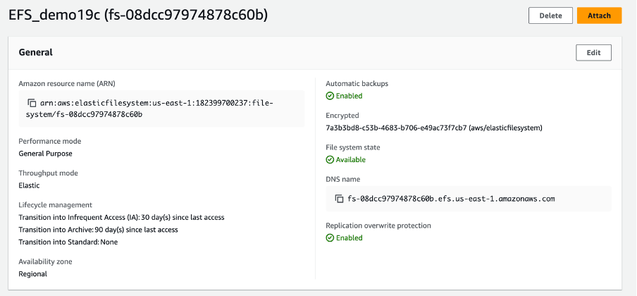 This screenshot shows how to create a file system.