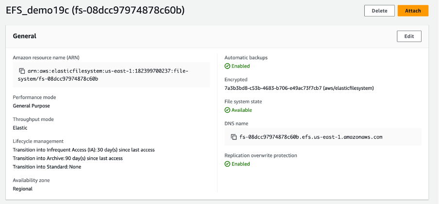 This screenshot shows how to create a file system.