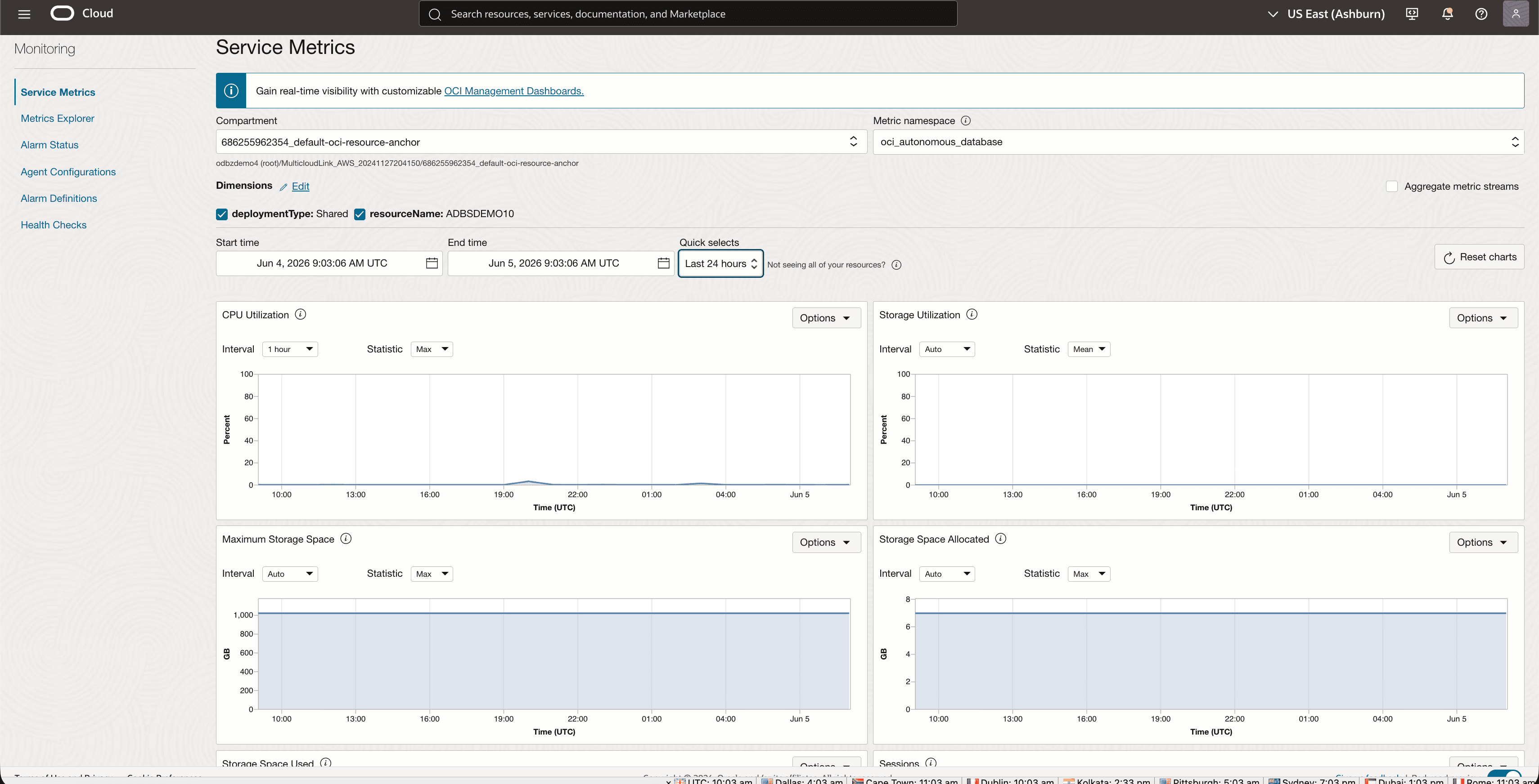 This screenshot shows how to monitor your metrics in Service Metrics.