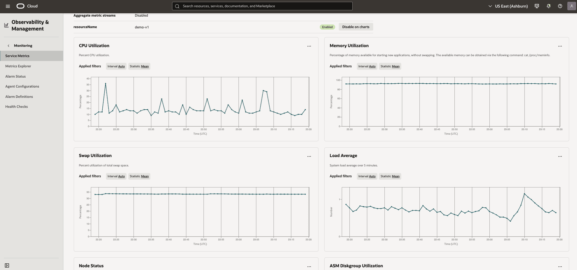 This screenshot shows how to monitor your metrics in Service Metrics.