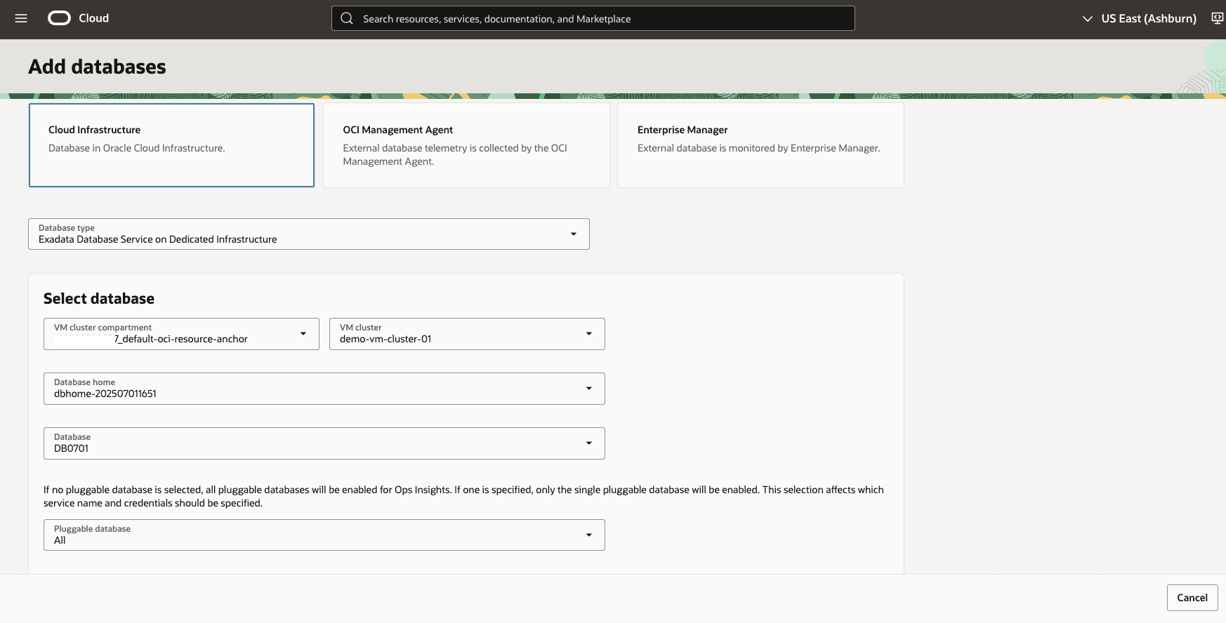 This screenshot shows how to add database.