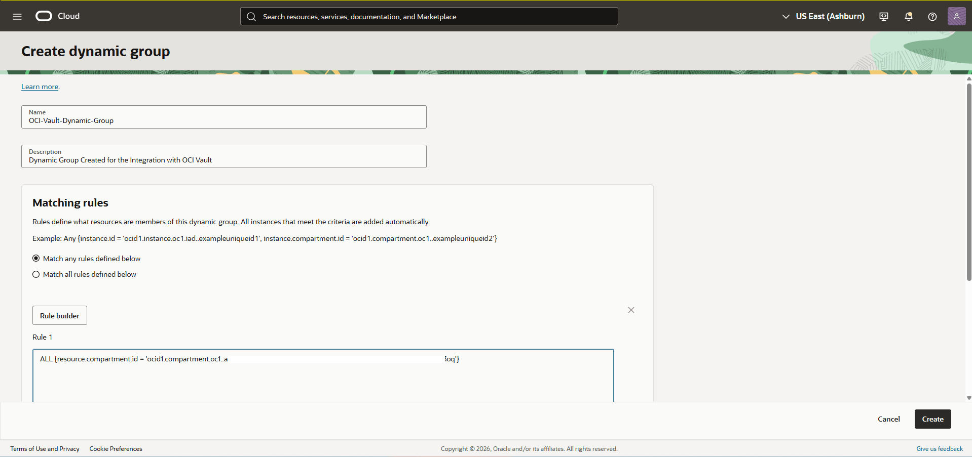 This screenshot shows how to create dynamic group. This screenshot shows how to create dynamic group.