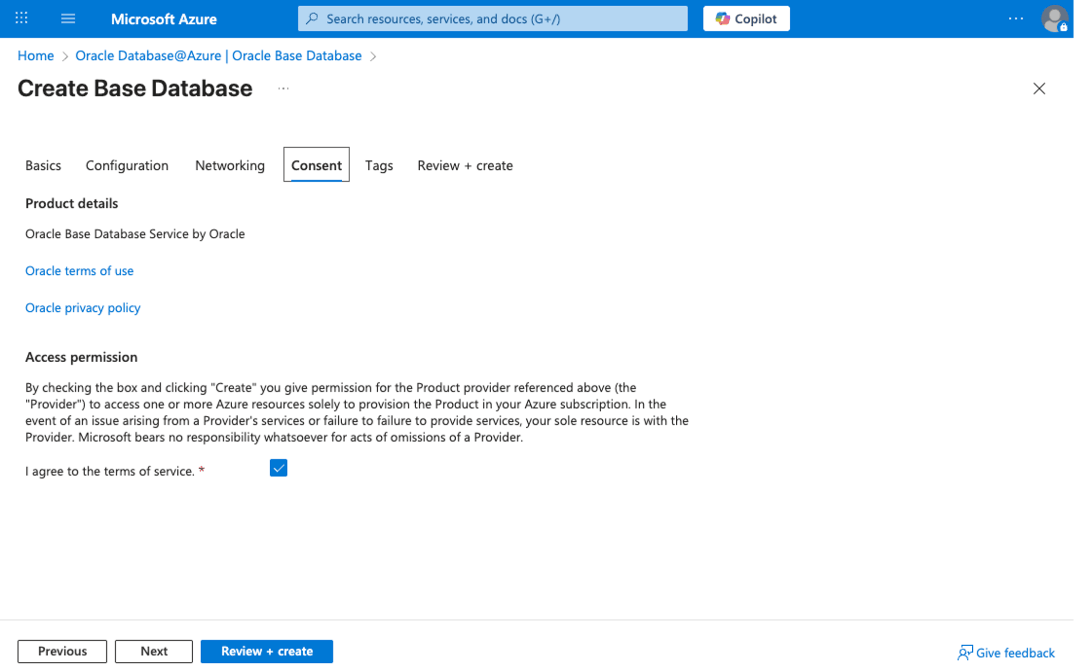 This screenshot shows how to create a Base Database.