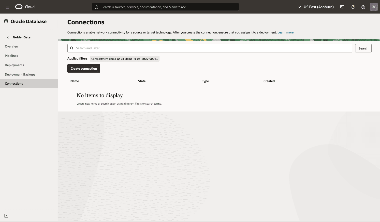 This screenshot shows how to create database connection.