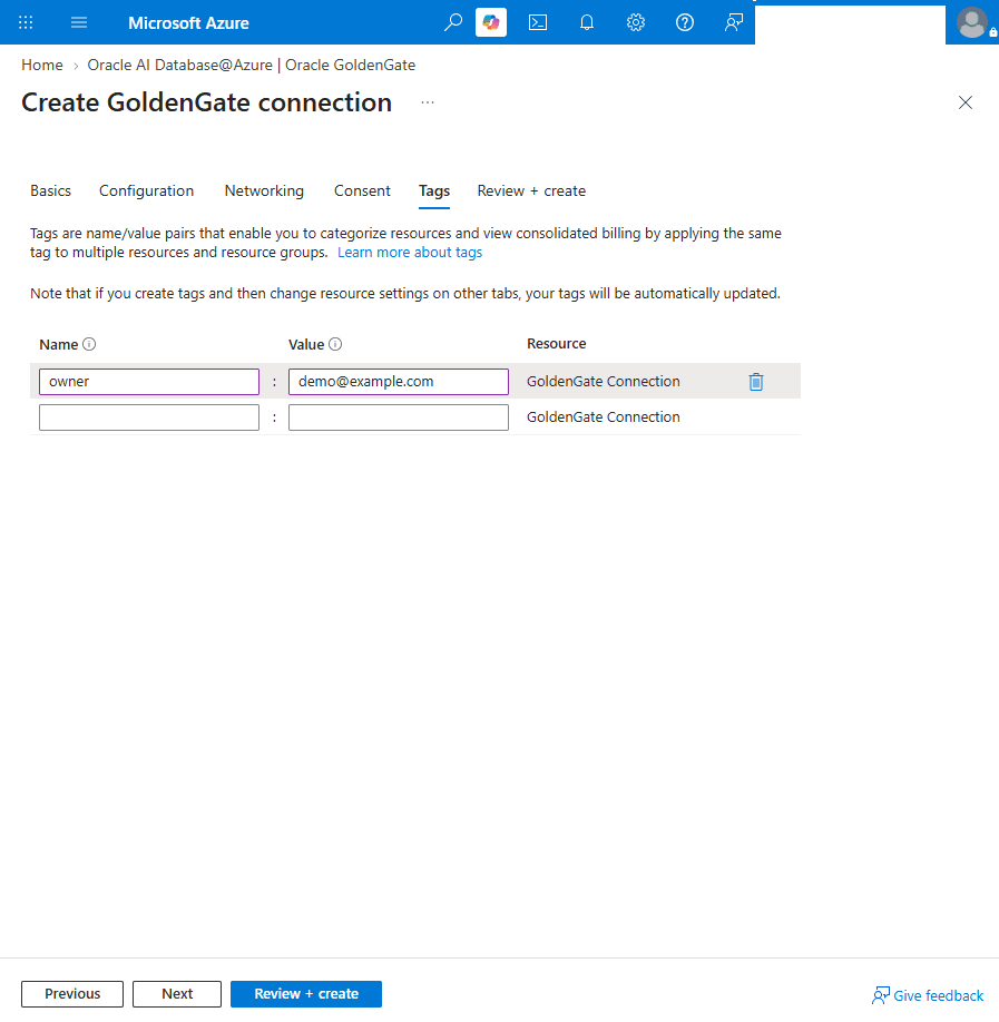 This screenshot shows how to create a connection.