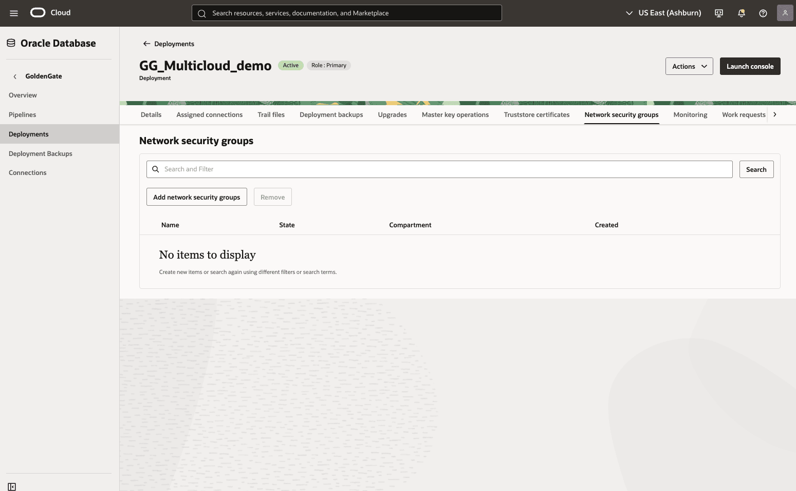 This screenshot shows how to create Network Security Groups.