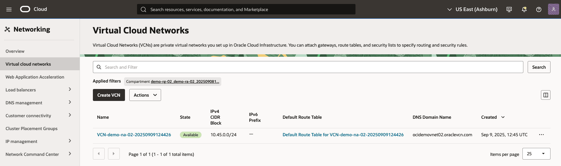 This screenshot shows how to view a Network Anchor.