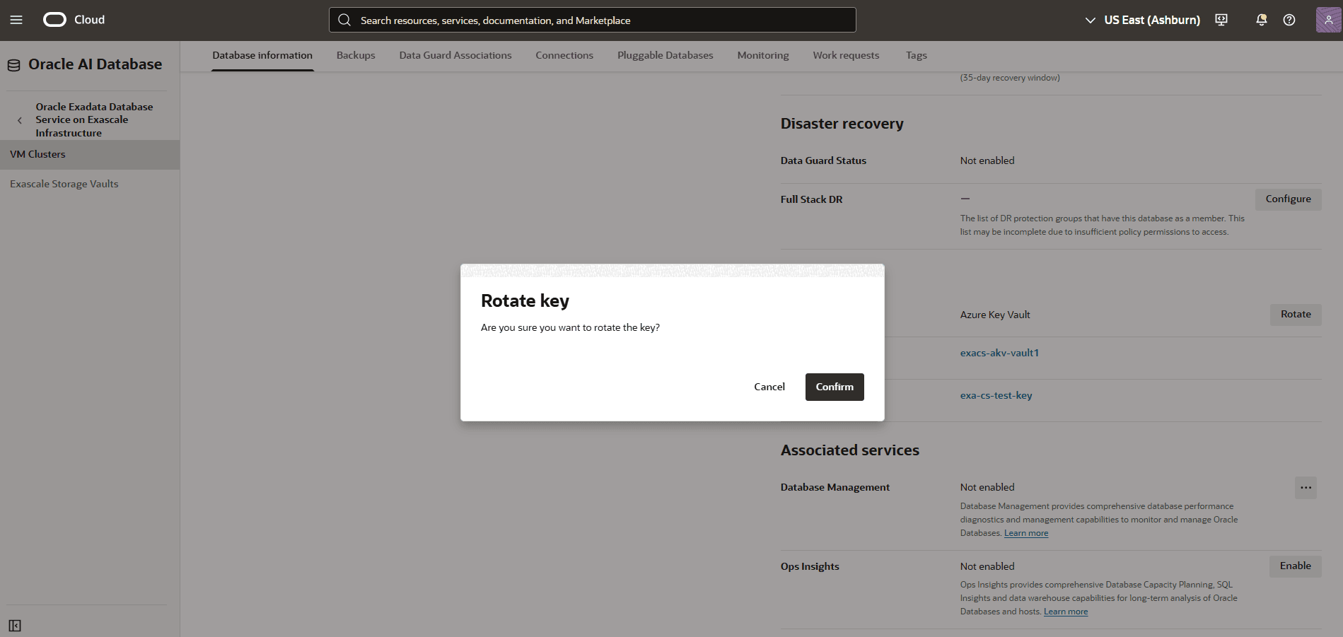 This screenshot shows how to rotate a key.