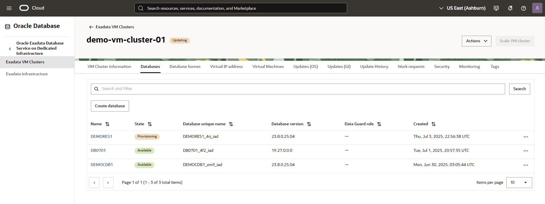 This screenshot shows how to restore a database from automatic or standalone backup.
